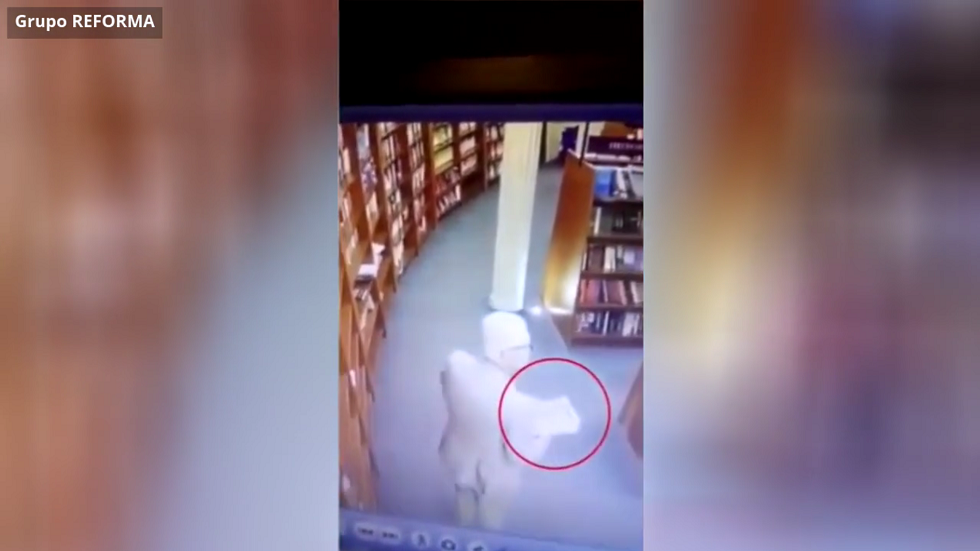 لحظة سرقة دبلوماسي مكسيكي كتابا "مخجلا" قيمته 10 دولارات!