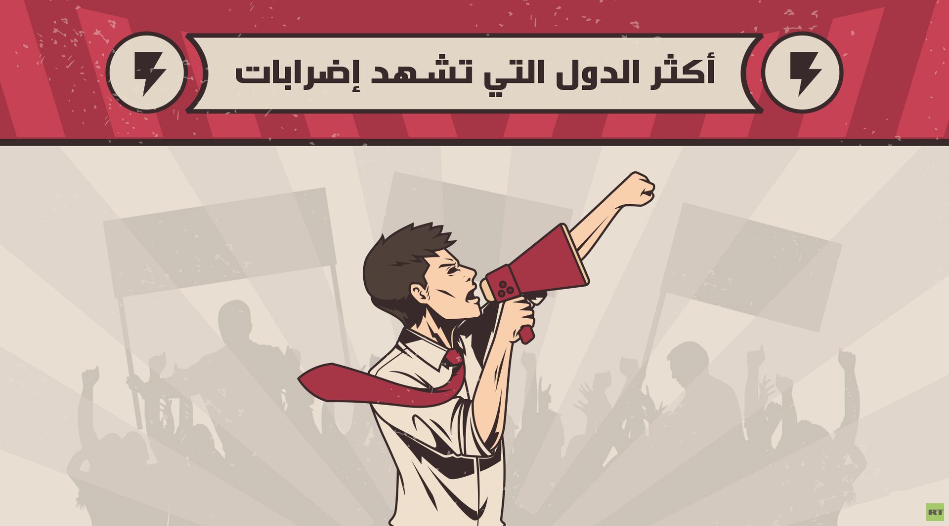 أكثر الدول التي تشهد إضرابات