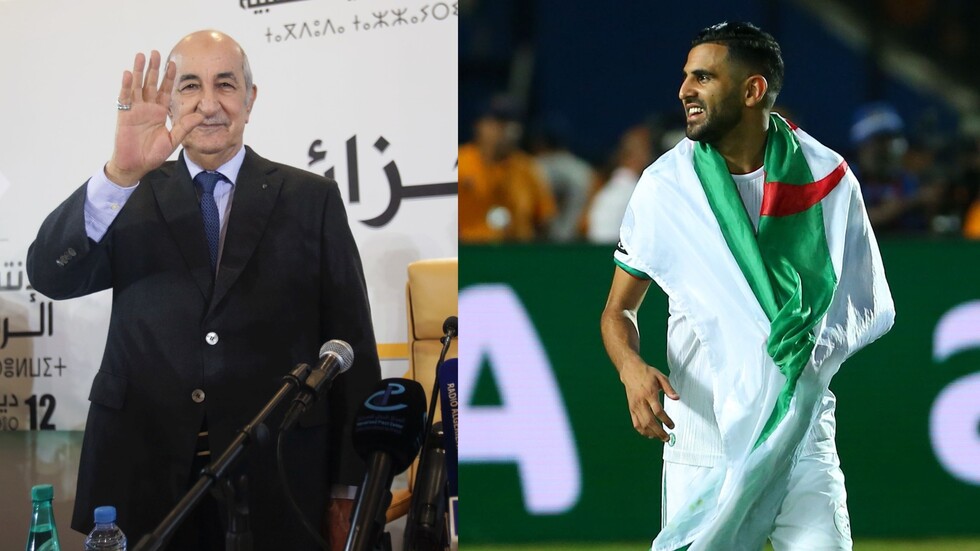 الرئيس الجزائري يشعل المواقع بتغريدة عن محرز