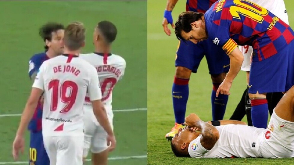 شاهد.. برشلونة يكشف سبب عدم طرد ميسي في مباراة إشبيلية