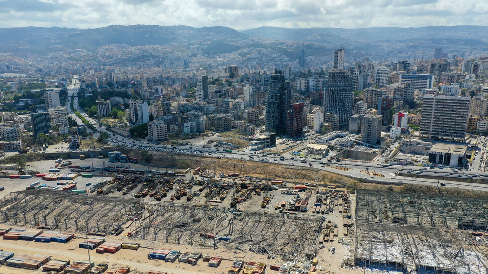 صورة لموقع الكارثة في بيروت من الفضاء