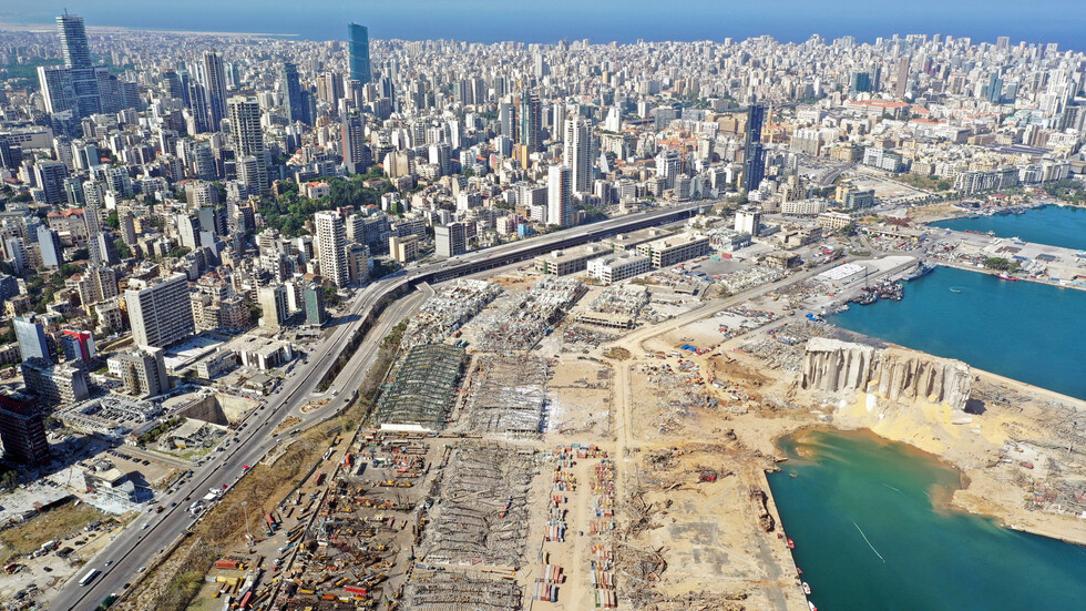 شاهد.. عجل يقتحم مكاتب في لبنان