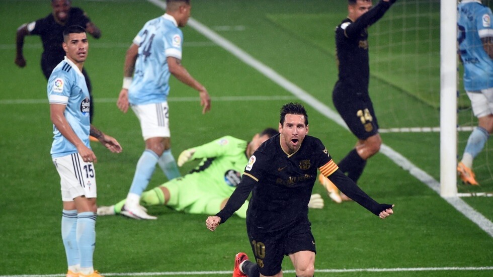 برشلونة  ينجز مهمته في فيغو بعشرة لاعبين