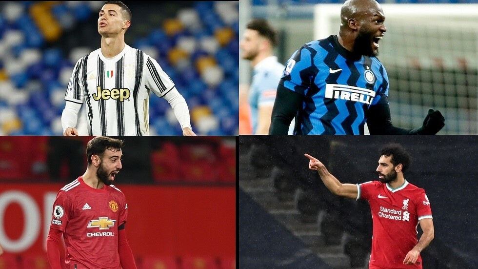 ترتيب الهدافين في إنجلترا وإيطاليا.. فرنانديش يقترب من صلاح ولوكاكو يلتحق برونالدو
