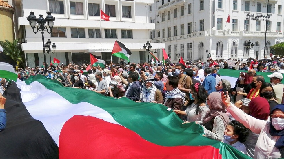 تونس.. وقفة تضامنية مع فلسطين تتحول إلى مسيرة حاشدة (فيديو)