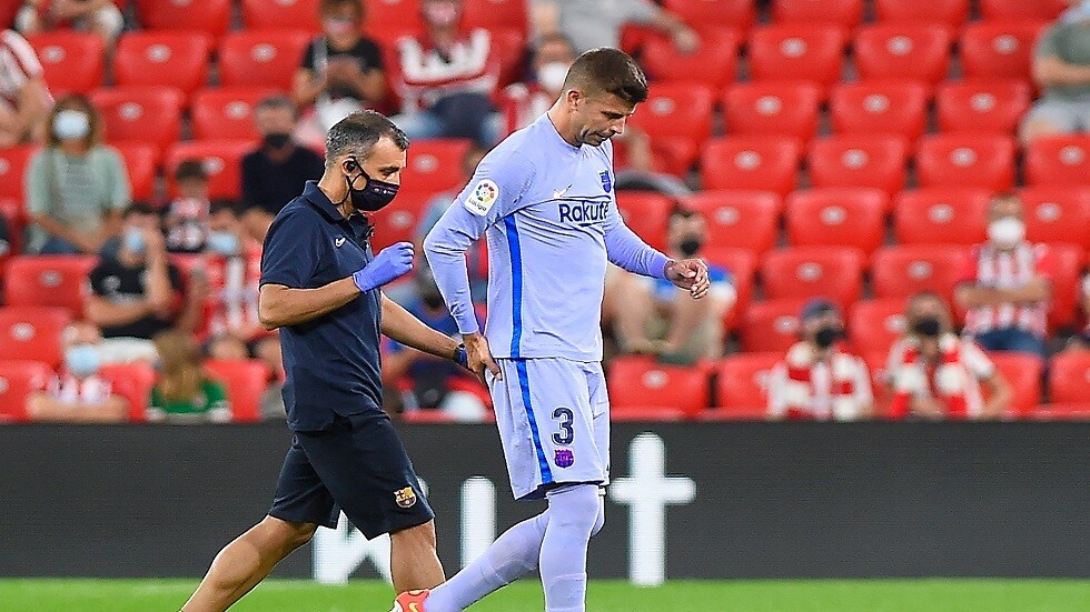 برشلونة يكشف سبب استبدال بيكيه في مباراة بيلباو