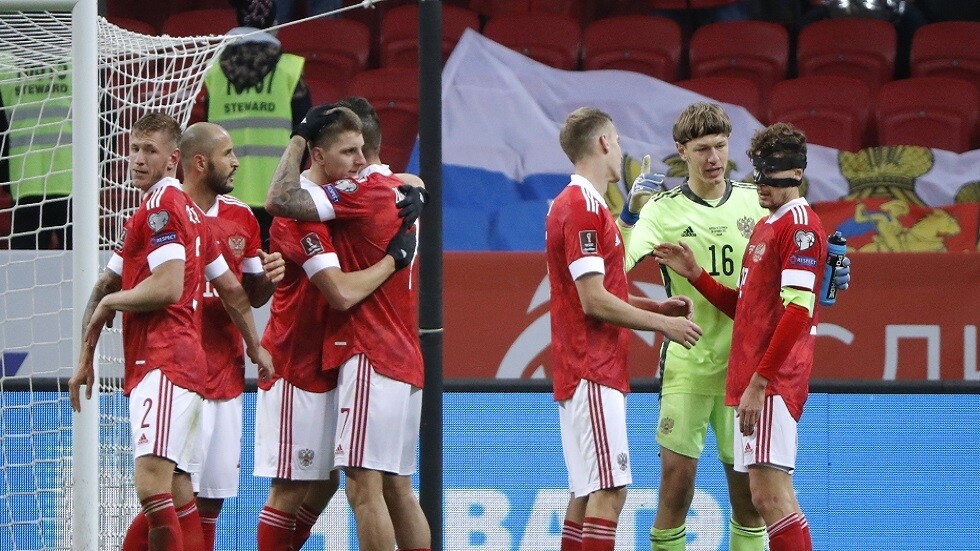 شاهد.. كيف احتفل لاعبو منتخب روسيا باقترابهم من التأهل لمونديال قطر