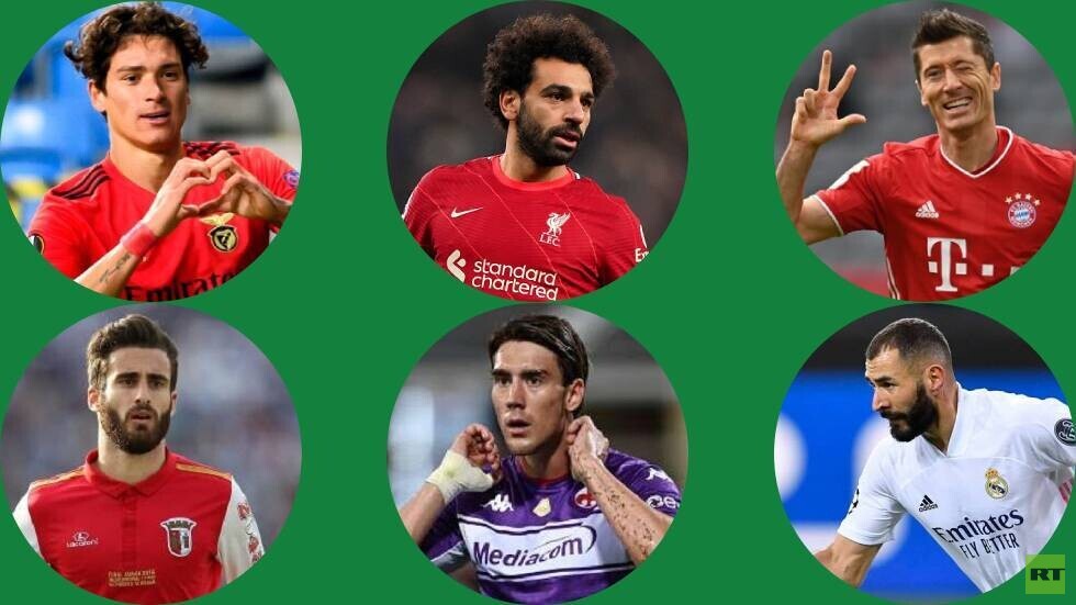 بالأرقام.. ترتيب أفضل هدافي دوريات أوروبا الكبرى هذا الموسم