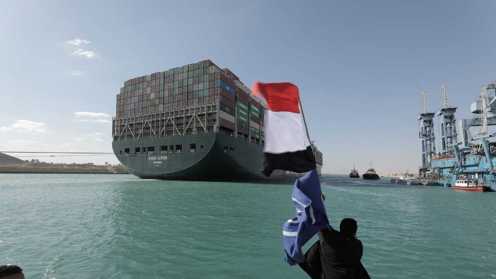 قناة السويس تحتفل بمرور عام على تعويم السفينة "إيفر غيفين"