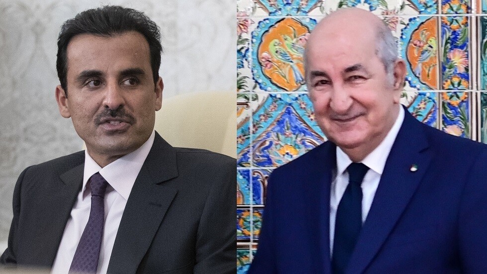 تبون والشيخ تميم يبحثان تطورات الأوضاع في فلسطين