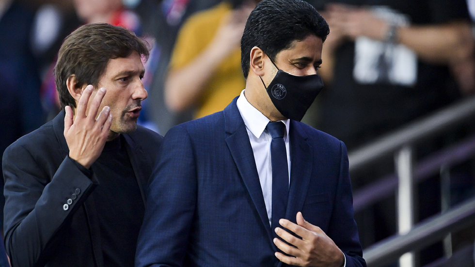 شاهد.. رد فعل الخليفي بعد "مطاردته" في مدريد وسؤاله عن مصير مبابي