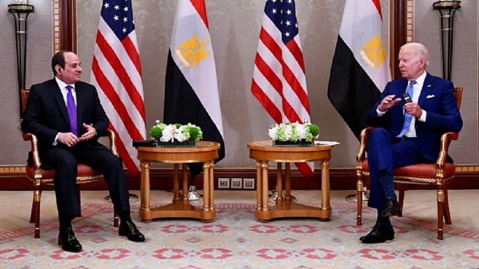 بيان مصري أمريكي مشترك إثر اللقاء بين السيسي وبايدن في مدينة جدة بالسعودية