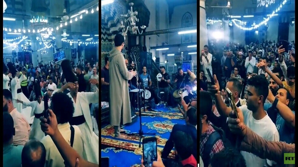 حفل في مسجد السلطان أبو العلا يثير ضجة في مصر (فيديو)