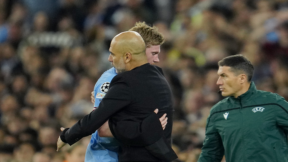 "اخرس".. غوارديولا يعلق على لقطة مشادته مع دي بروين في لقاء ريال مدريد