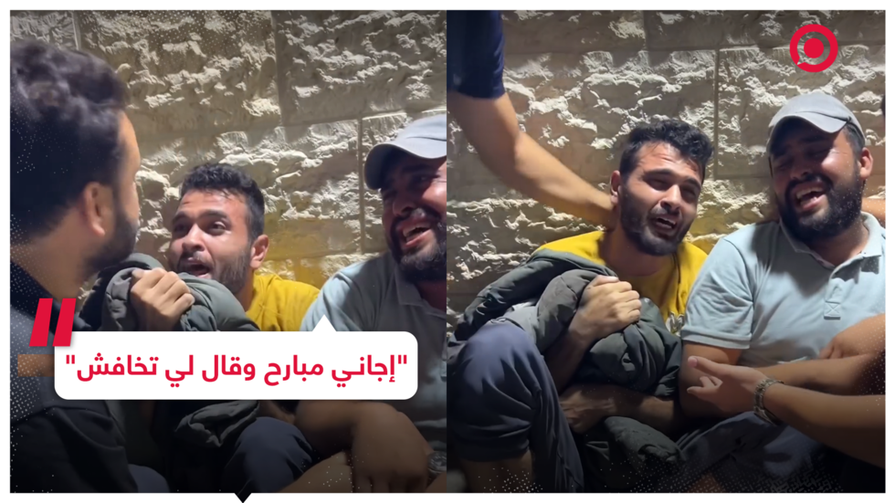 شبان يبكون بحرقة صديقهم الذي راح ضيحة القصف الإسرائيلي