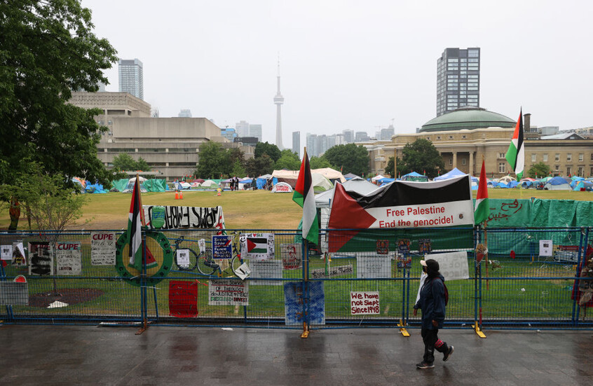 أمر قضائي بفض مخيم مؤيد لفلسطين بجامعة تورونتو الكندية