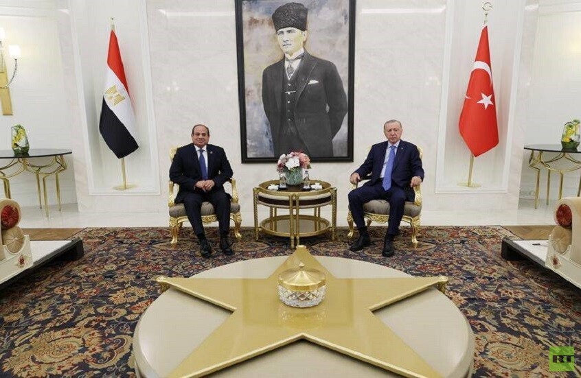 خلال مؤتمر صحفي.. أردوغان يرفض هجوم إسرائيل على مصر والسيسي يؤكد وجود "رغبة صادقة" للتعاون مع تركيا