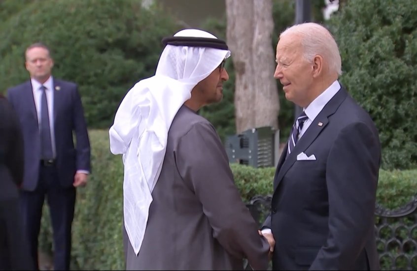 بايدن يستقبل الرئيس الإماراتي في البيت الأبيض