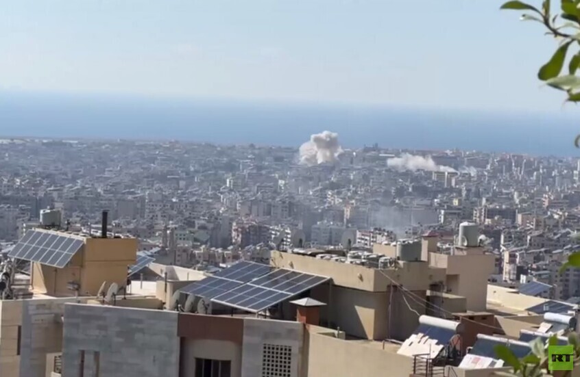 مشاهد خاصة بـRT لقصف إسرائيلي طال برج البراجنة في ضاحية بيروت الجنوبية