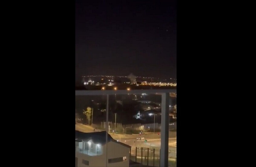 انفجار طائرة مسيرة جنوب شرق حيفا واندلاع حريق في المكان (صورة + فيديو)