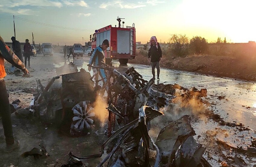 جميعهم من النساء.. قتلى وجرحى بتفجير سيارة في منبج شرقي حلب واتهامات لـ"قسد" (فيديو+صورة)