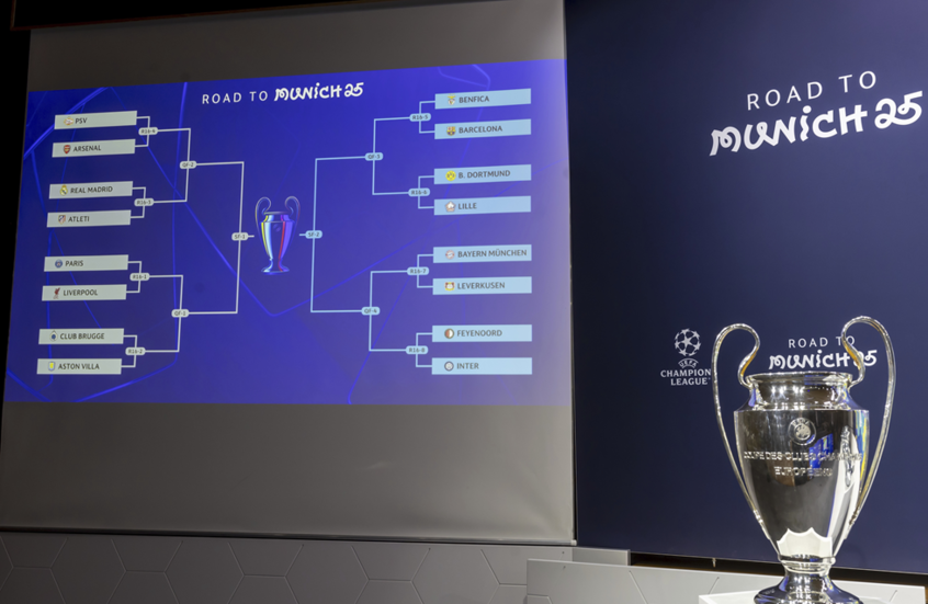 "اليويفا" يحدد جدول وتوقيت مباريات ثمن نهائي دوري أبطال أوروبا