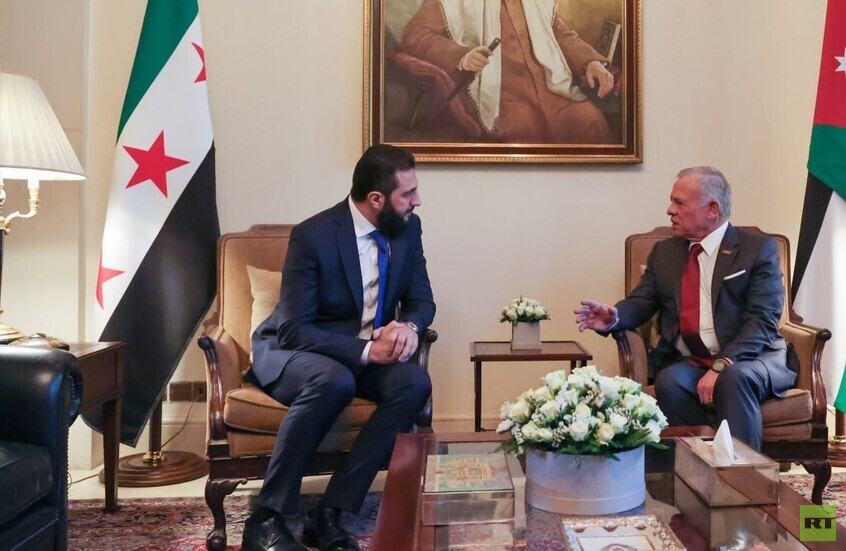 في لقائه مع الشرع.. ملك الأردن يشيد بمخرجات مؤتمر الحوار الوطني السوري