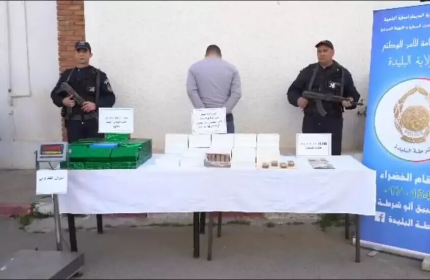 الأمن الجزائري يطيح بأحد بارونات المخدرات في البليدة