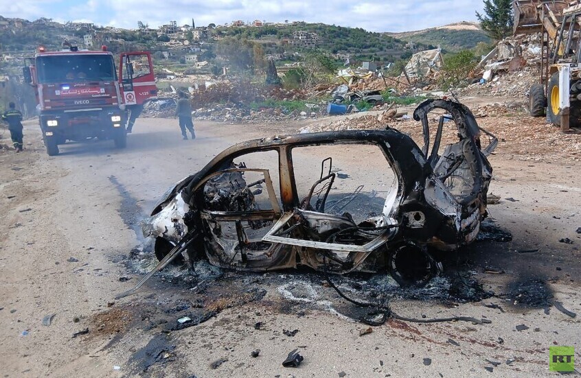 مراسلتنا: مقتل شخص بغارة من مسيرة إسرائيلية على سيارة جنوب لبنان