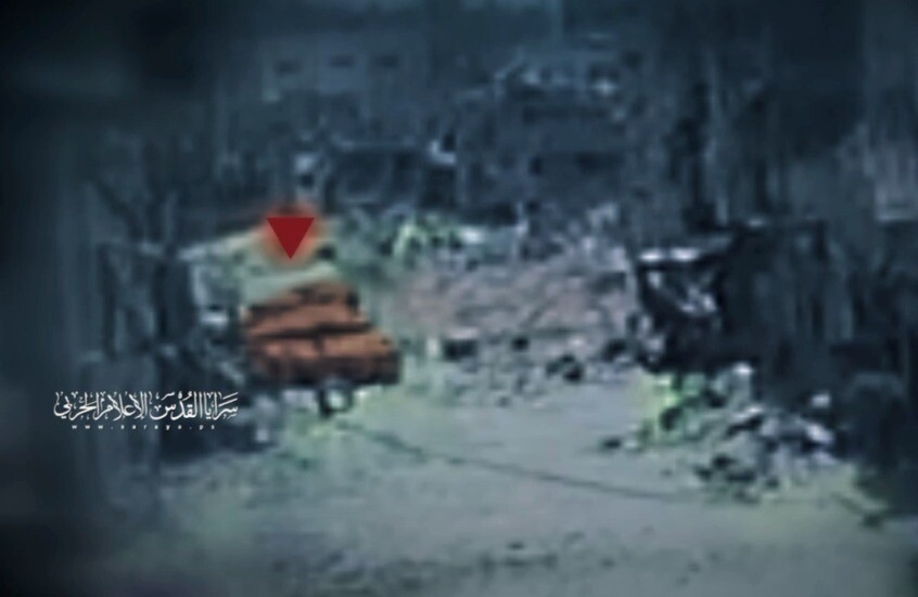 سرايا القدس تبث مشاهد لتفجير دبابة إسرائيلية في حي الشجاعية