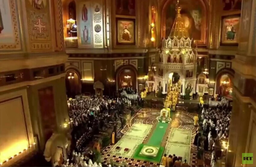 موسكو.. مراسم عيد الميلاد في كاتدرائية المسيح المخلص بقيادة البطريرك كيريل
