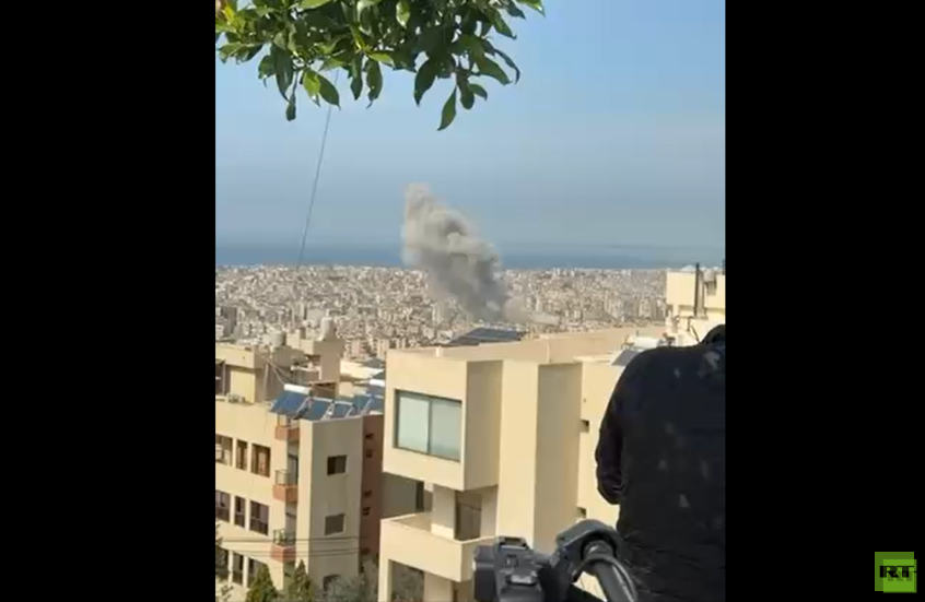 مراسلنا: غارة عنيفة تستهدف الضاحية الجنوبية لبيروت