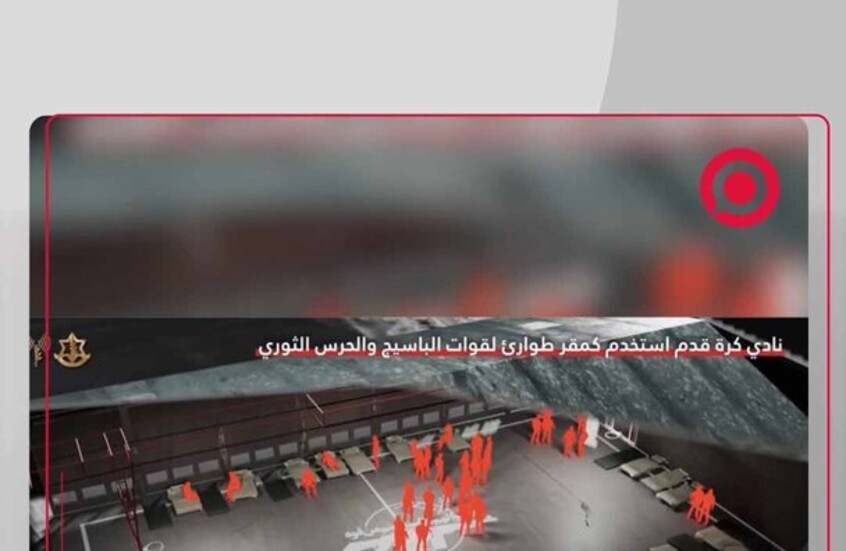 الجيش الإسرائيلي يستهدف موقعا لقوات "الباسيج" كان يُستخدم سابقا كنادٍ لكرة القدم