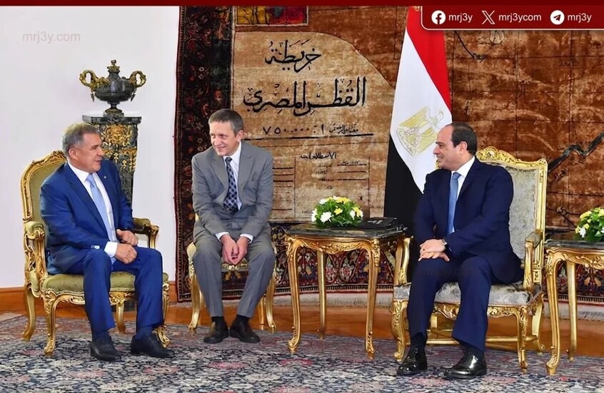 السيسي يلتقي حاكم جمهورية تتارستان الروسية