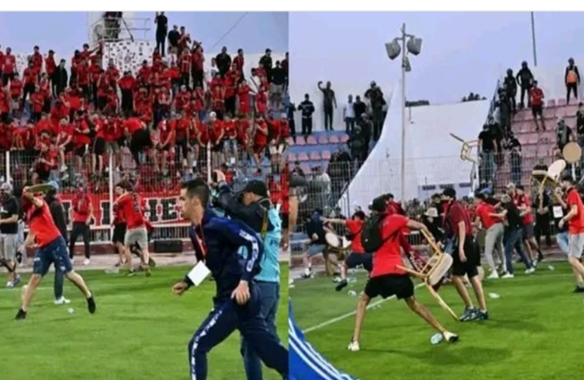 أحداث مؤسفة تؤجل انطلاق مباراة أولمبيك آسفي المغربي واتحاد العاصمة الجزائري (فيديو)