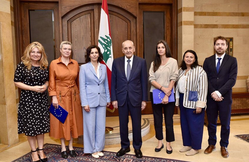 بري يبحث مع وفد أوروبي ملف النازحين وتداعيات الاعتداءات الإسرائيلية على لبنان