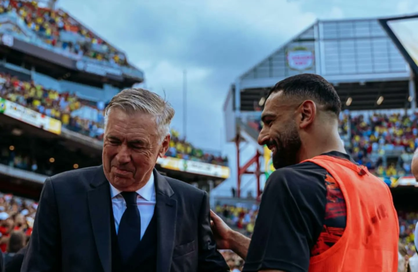 فيديو بين محمد صلاح وكارلو أنشيلوتي في مباراة مصر والبرازيل الودية يكتسح الإنترنت