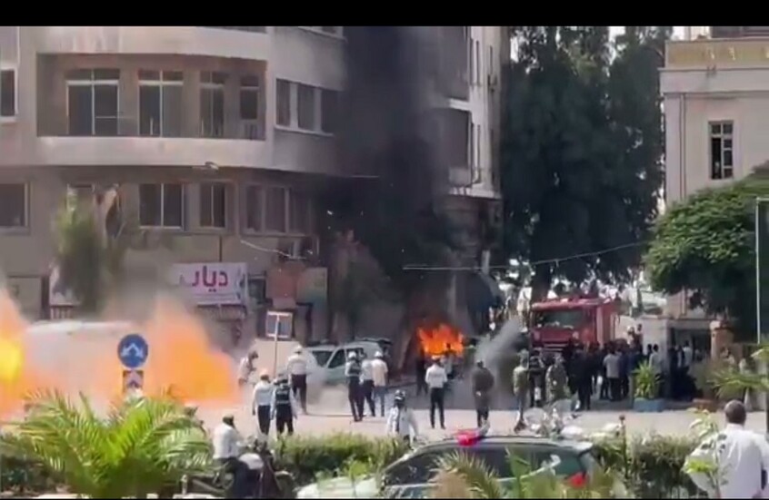 انفجاران يهزان وسط دمشق قرب مقر إقامة الرئيس الفرنسي