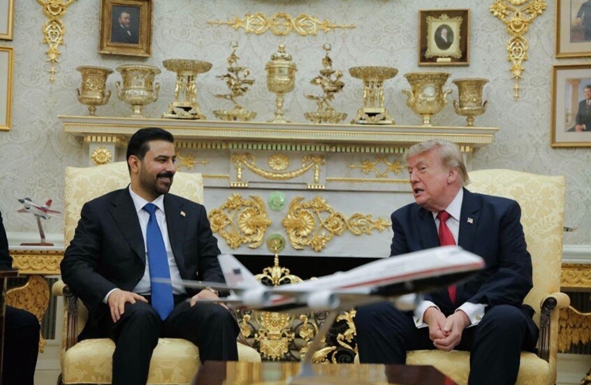 "أول زيارة خارجية".. رئيس الوزراء العراقي الجديد يلتقي ترامب في البيت الأبيض (صور + فيديو)