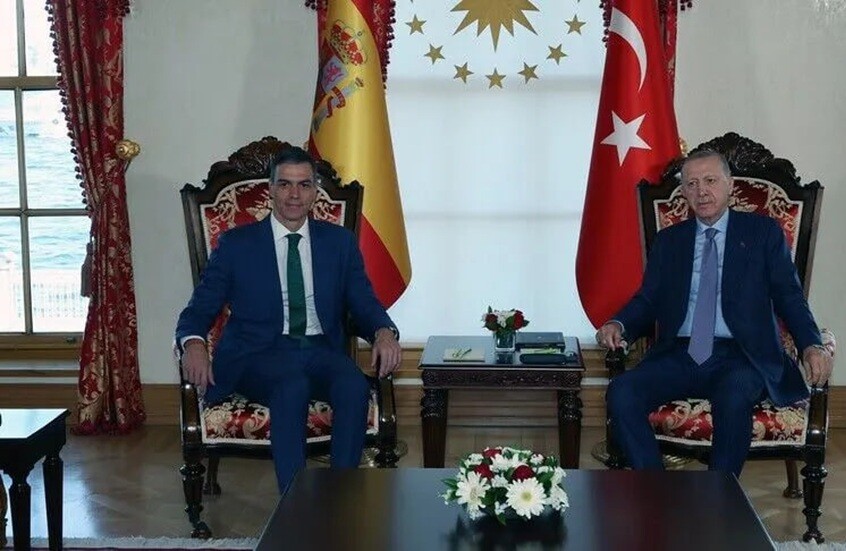 أردوغان لسانشيز: موقف إسبانيا الإنساني من فلسطين وجد صدى في قلوب مشجعي كرة القدم