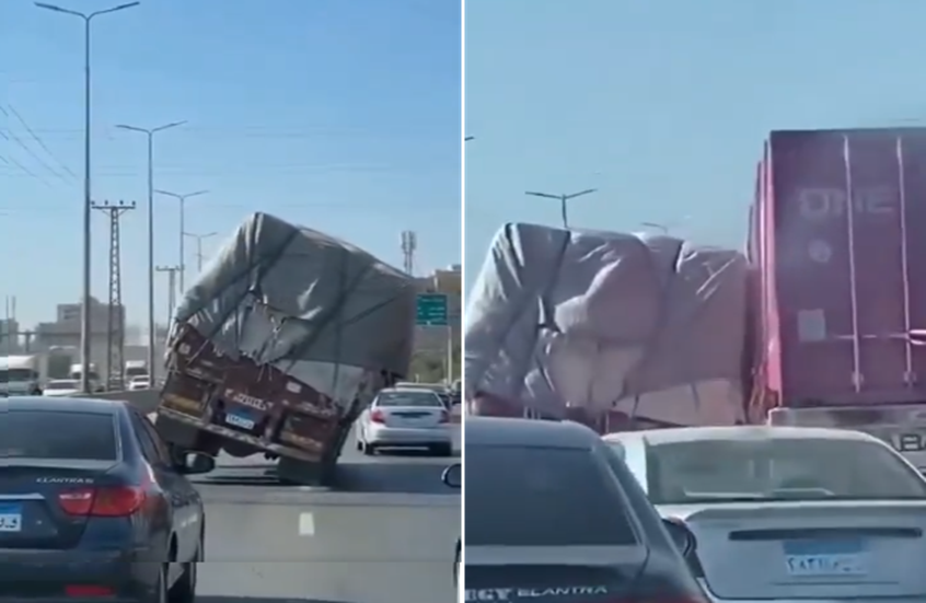 لحظات مرعبة وتدخل بطولي.. فيديو يحبس الأنفاس بأحد الطرق في مصر