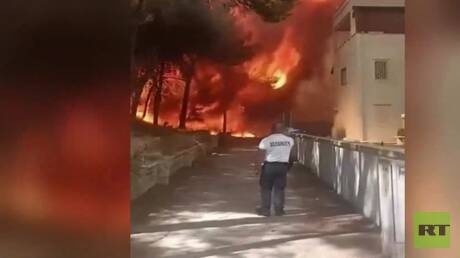 مشاهد متداولة لحرائق غابات جنوبي إيطاليا