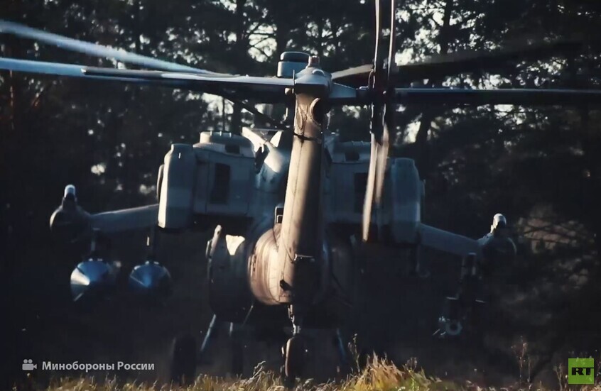 مروحية "Mi-28NM" روسية تدمر مواقع أوكرانية