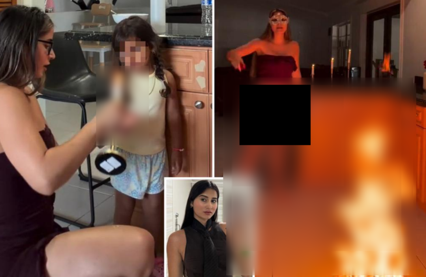 فيديوهات مرعبة لأم مع طفليها.. أشعلت النار وسكبت الشمع الساخن عليهما بحثا عن الشهرة (فيديوهات)
