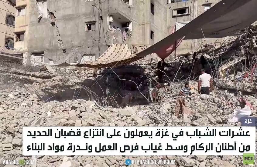 غزة.. البحث عن فرصة عمل وسط أطنان الركام