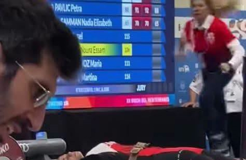 لاعبة منتخب مصر لرفع الأثقال تفقد وعيها خلال حملها للأوزان