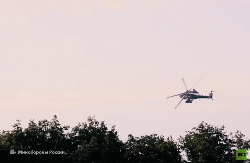 مروحية "Mi-28NM" روسية تدمر مواقع أوكرانية