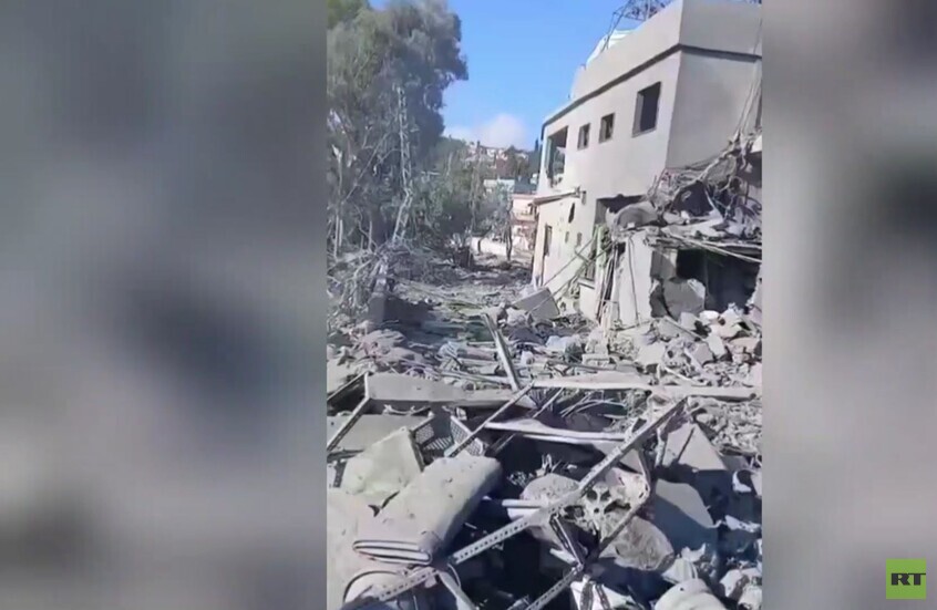 جنوب لبنان.. آثار الغارة الإسرائيلية العنيفة على بلدة النبطية الفوقا