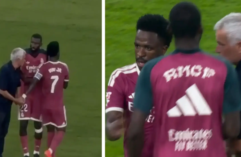 هل يتكرر سيناريو ألونسو؟.. فينيسيوس يثير الجدل بتصرفه مع مورينيو عقب خسارة ريال مدريد (فيديو)
