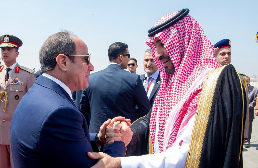 استقبال الرئيس المصري عبد الفتاح السيسي لولي العهد السعودي محمد بن سلمان بالقاهرة، 15 سبتمبر 2026